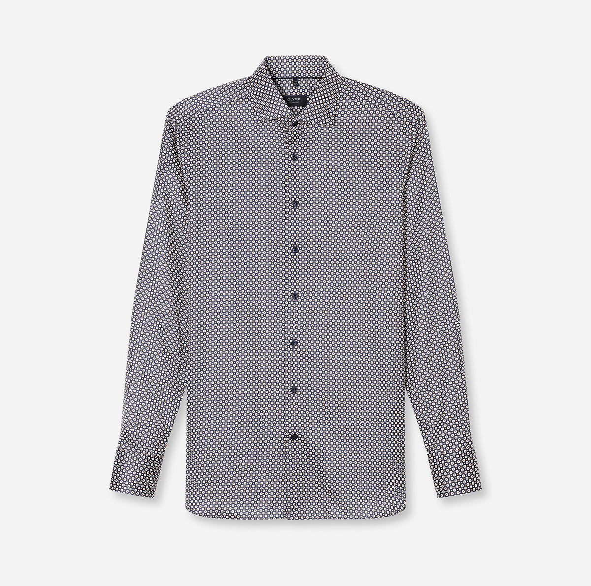 Olymp Signature Beige Printed Shirt 8522 84 14