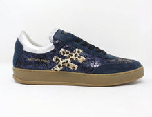 Load image into Gallery viewer, Another Trend Navy Blue Leopard Trainers A034 8727