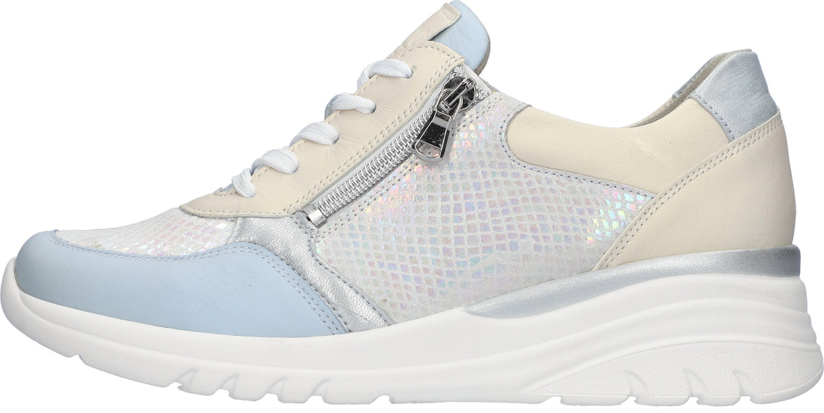 Waldläufer Low Wedge Trainers Sky Blue Multi 927H02-703-267