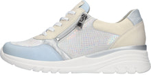 Load image into Gallery viewer, Waldläufer Low Wedge Trainers Sky Blue Multi 927H02-703-267