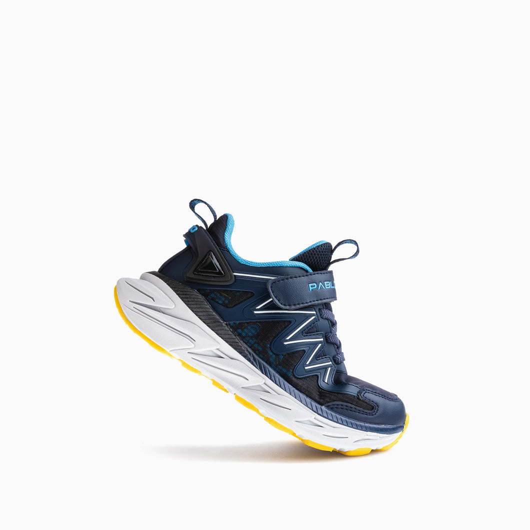 Pablosky | Lightweight Velcro & Elasticated Boys Shoes in Navy Sapphire | 978620