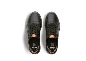 Ara | Sapporo Wide H Fit Lace & Zip Trainers in Black & Bronze | 12.27540.01