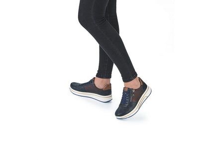 Ara Wide Fit Navy Trainers 12.27540.14