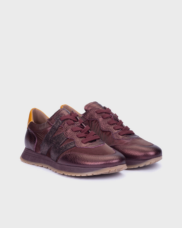 Wonders Burgundy Orange Trainers A-4810 Cobre Granate