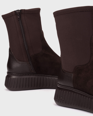Wonders Brown Stretch Boots A-5207 Testa