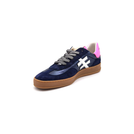 Another Trend Ocean Navy Trainers with Pink Heel A03280D2