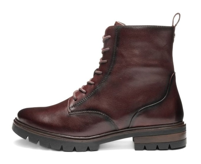 Ara Basic Red Leather Ankle Boots 12-11260 19