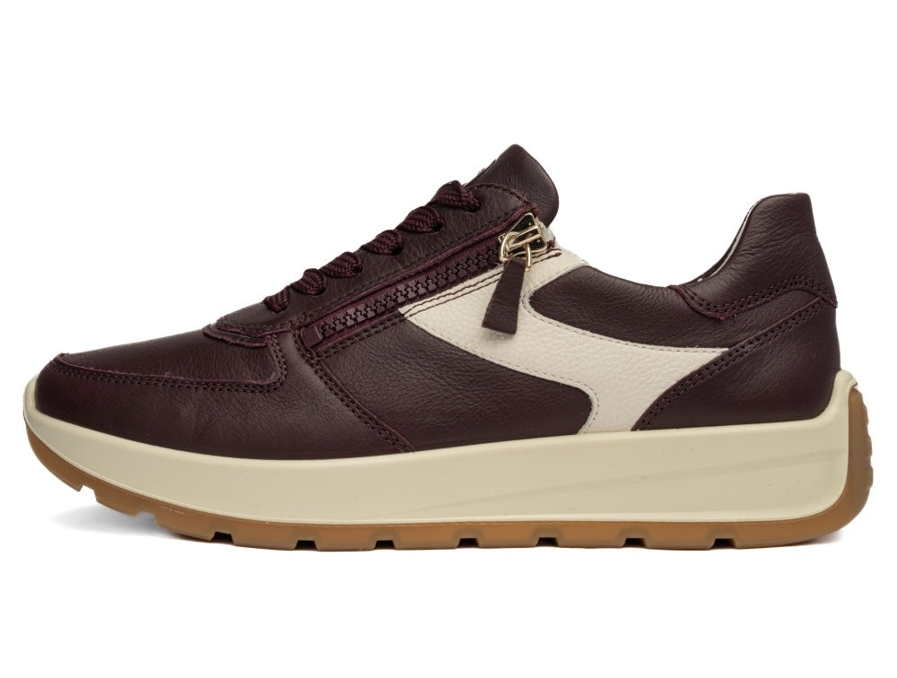 Ara New York Wide Trainers Burgundy 12-25112-18