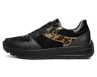 Ara New York Wide Trainers in Black with Leopard 12-25112-10