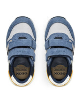 Load image into Gallery viewer, Geox | Boys Alben Velcro Shoe in Jeans Blue &amp; Yellow | B453CA