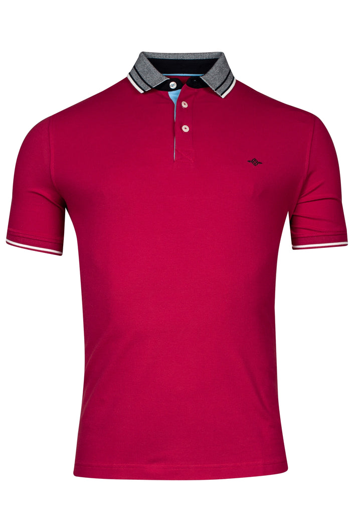 Baileys 415283 31 | Cerise Pink Polo Shirt with Navy & White Contrast