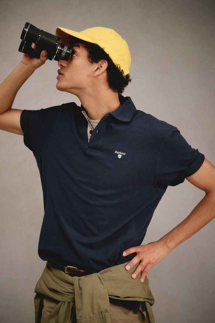 Barbour Tartan Pique in Navy MML0012 ny31