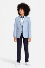 Load image into Gallery viewer, Benetti Boys 3 Piece Blue Suit with Navy Slacks Harold