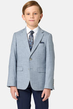 Load image into Gallery viewer, Benetti Boys 3 Piece Suit with Blue Check Jacket Lucas