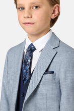 Load image into Gallery viewer, Benetti Boys 3 Piece Suit with Blue Check Jacket Lucas