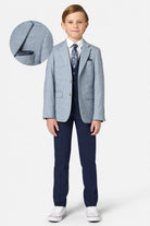 Benetti Boys 3 Piece Suit with Blue Check Jacket Lucas