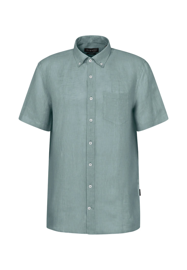 Bugatti Green Linen Shirt 9450 78900C 550