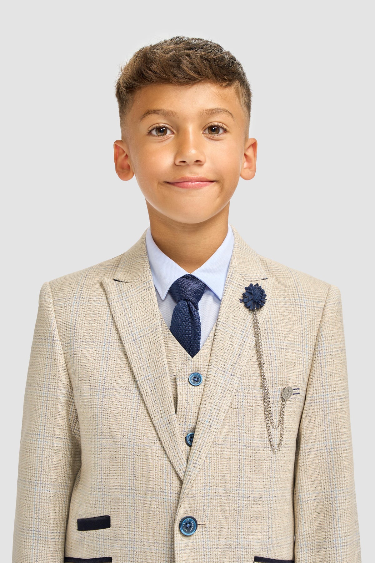 Cavani Caridi Beige 3 Piece Boys Suit