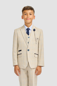 Cavani Caridi Beige 3 Piece Boys Suit