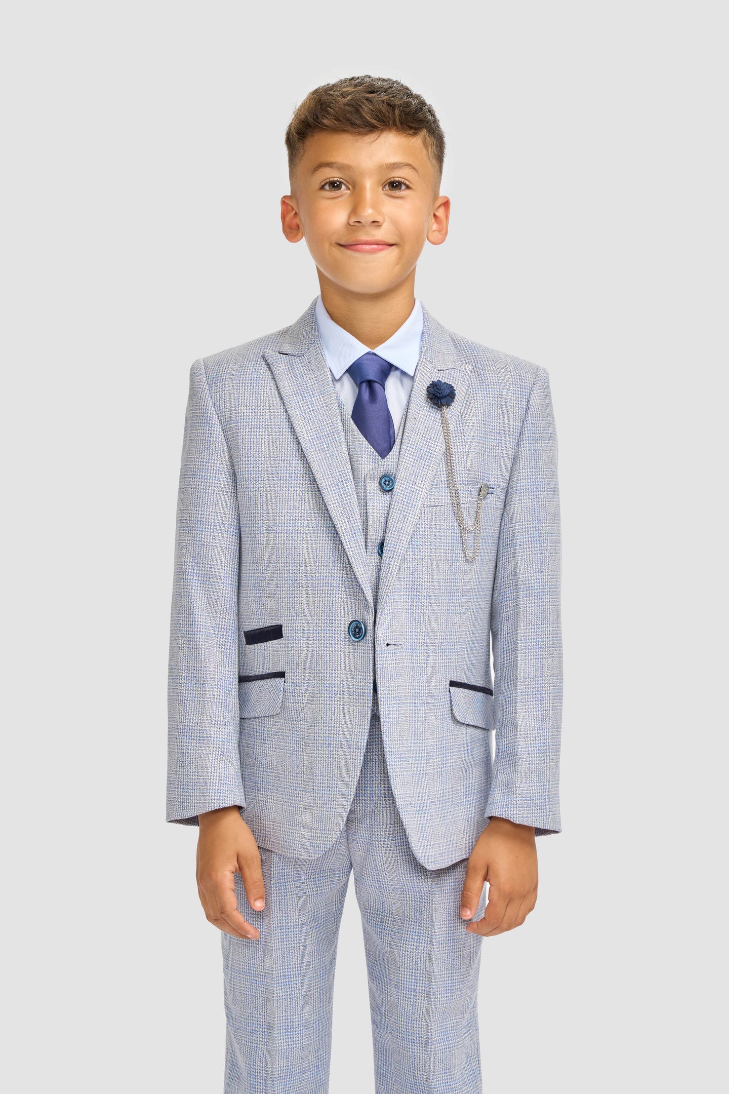 Cavani Caridi Sky Blue 3 Piece Boys Suit