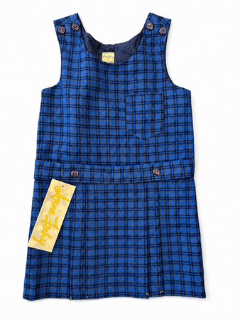 Comans Wood Roscommon | Blue Tartan Pinafore (Note: Price Varies by Size)