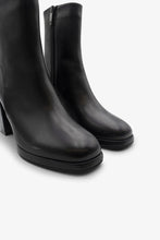 Load image into Gallery viewer, Regarde Le Ciel | 6.5cm Block Heel Ankle Boots in Black with Side Zip | Analisa 02