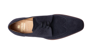 Barker George Navy Suede