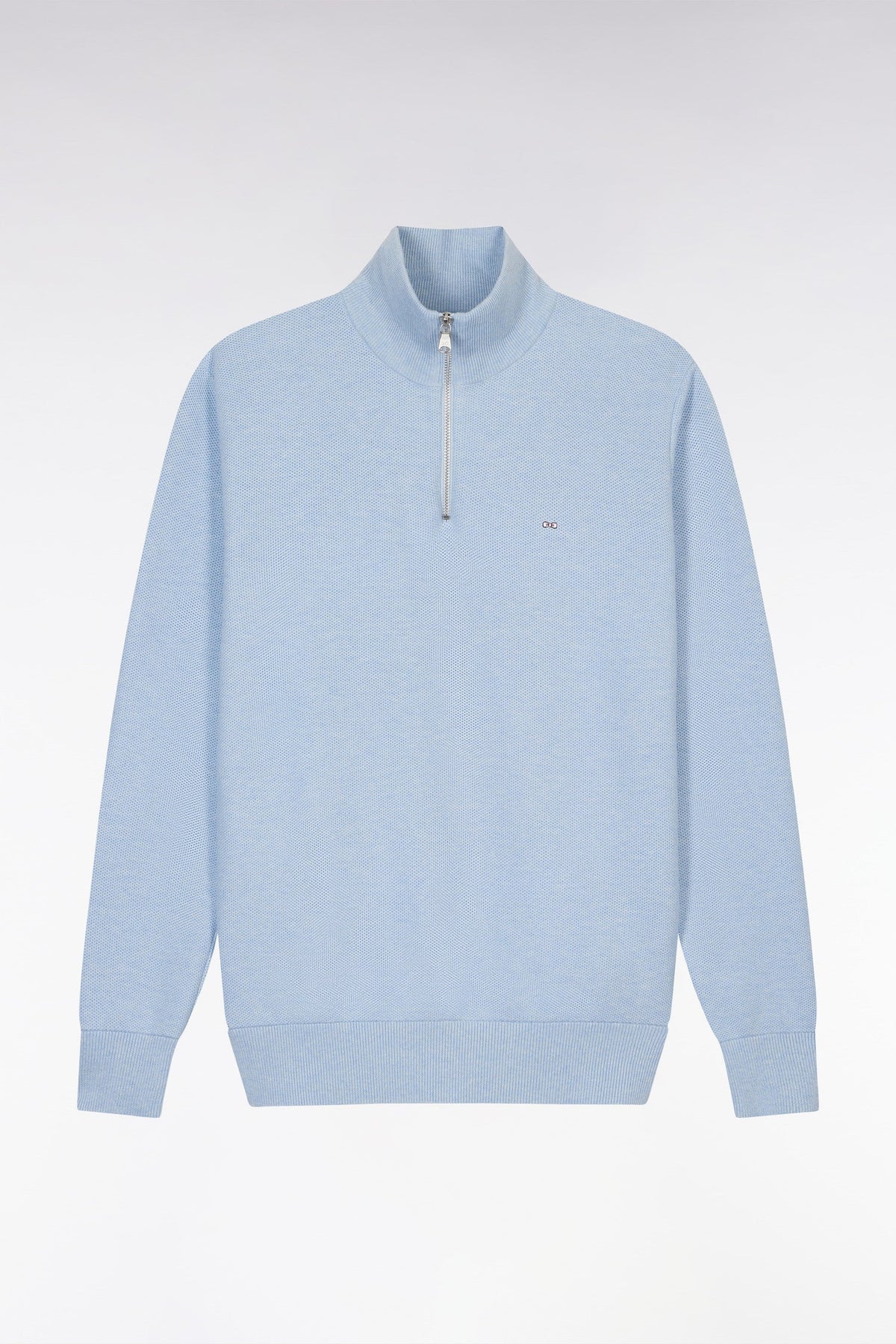 Eden Park Half Zip Knit in Light Blue E25MAIPU0022 BLC26