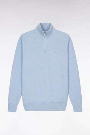 Eden Park Half Zip Knit in Light Blue E25MAIPU0022 BLC26