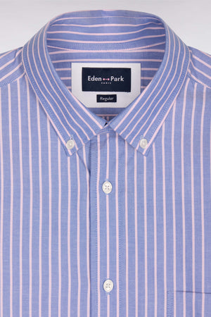 Eden Park Blue Pink Striped Shirt e26checl0005 ROC16