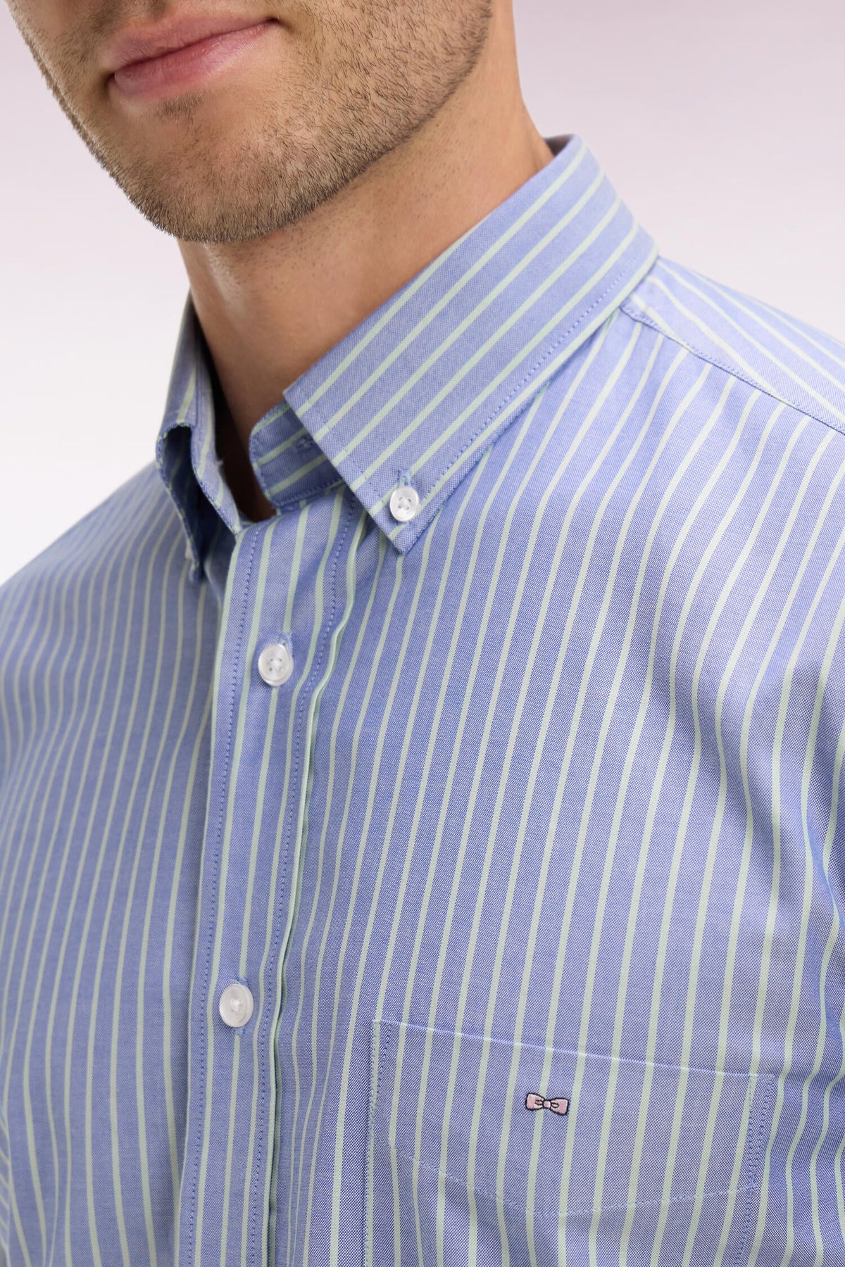 Eden Park Blue Green Striped Shirt e26checl0005 vem39