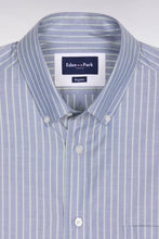 Load image into Gallery viewer, Eden Park Blue Green Striped Shirt e26checl0005 vem39