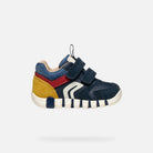 Geox Navy Red Boys Velcro Shoes B3555D