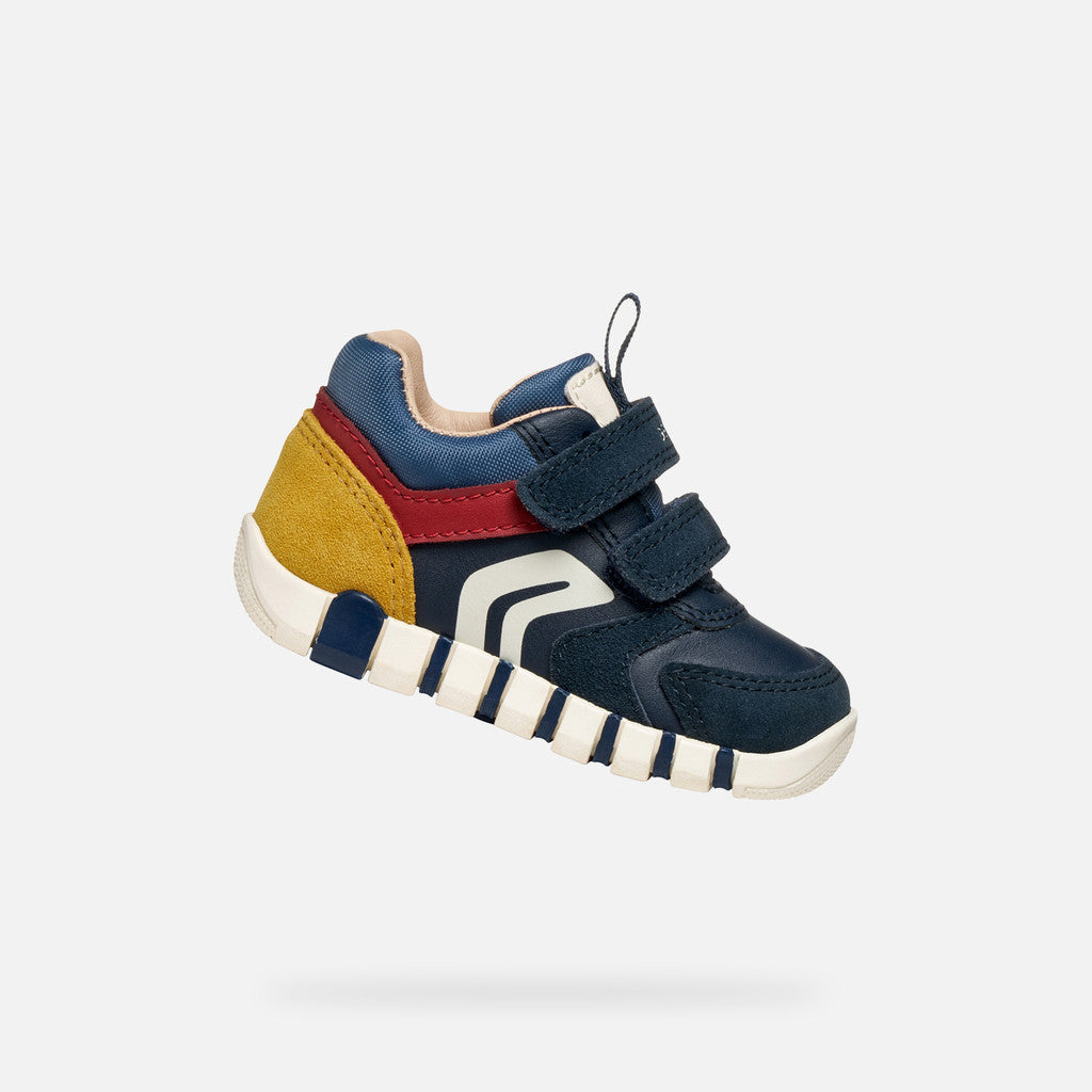 Geox Navy Red Boys Velcro Shoes B3555D