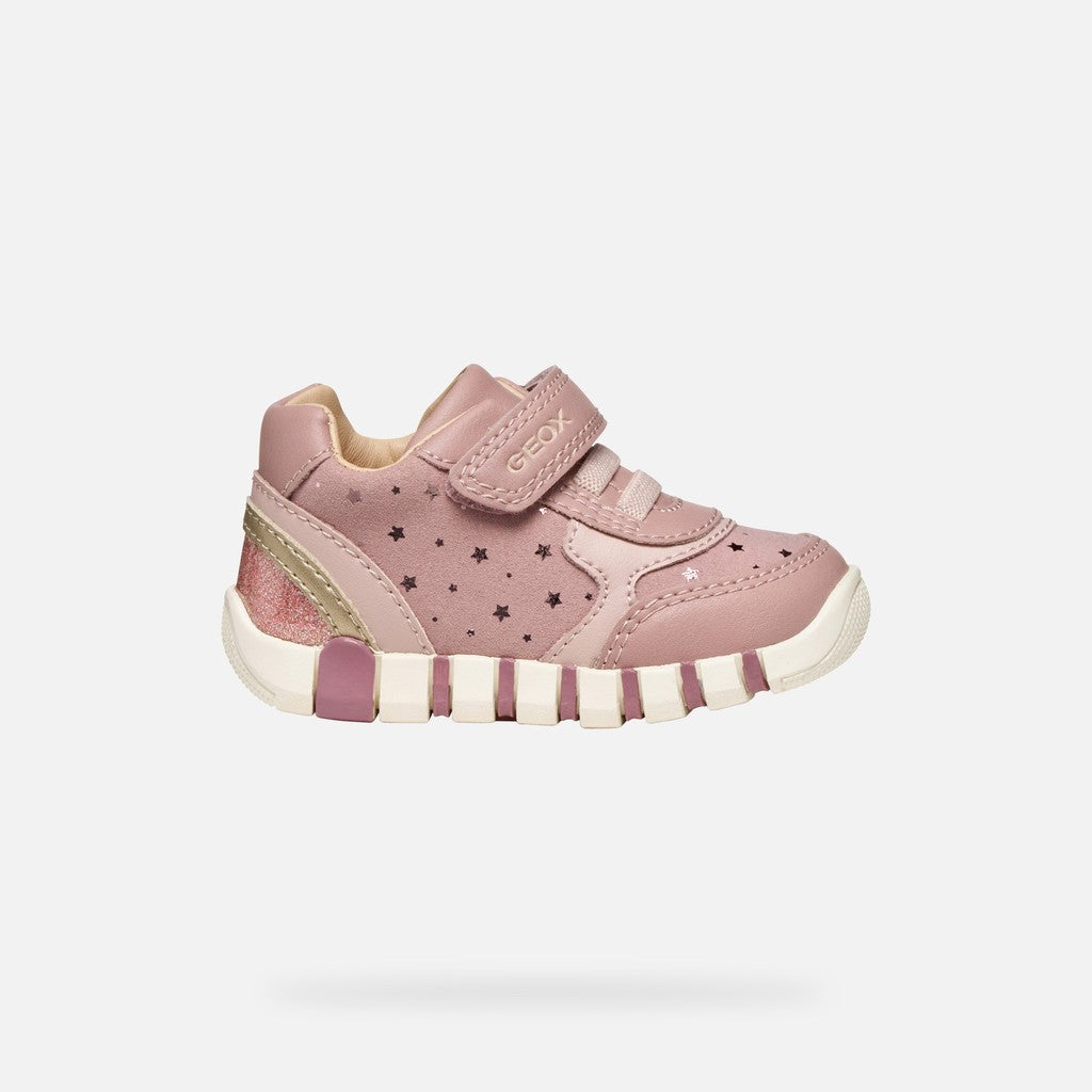 Geox Rose Pink Girls Trainers B5658B