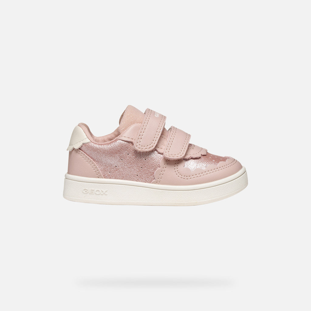 Geox Light Rose Pink Girls Trainers B555MA