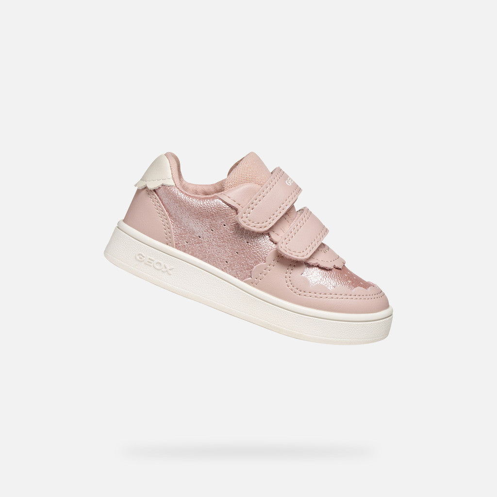 Geox Light Rose Pink Girls Trainers B555MA