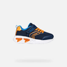 Load image into Gallery viewer, Geox Navy Orange Boys Trainers J45DZC