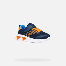 Load image into Gallery viewer, Geox Navy Orange Boys Trainers J45DZC