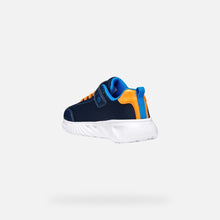 Load image into Gallery viewer, Geox Navy Orange Boys Trainers J45DZC