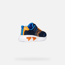Load image into Gallery viewer, Geox Navy Orange Boys Trainers J45DZC