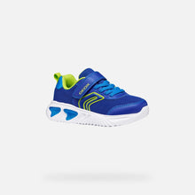 Load image into Gallery viewer, Geox Royal Blue Lime Boys Trainers J45DZC