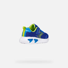 Load image into Gallery viewer, Geox Royal Blue Lime Boys Trainers J45DZC