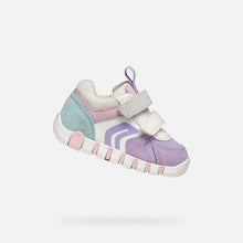 Load image into Gallery viewer, Geox White Lavender Trainers B3558C