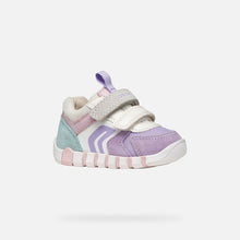 Load image into Gallery viewer, Geox White Lavender Trainers B3558C