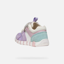 Load image into Gallery viewer, Geox White Lavender Trainers B3558C