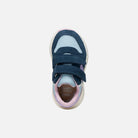 Geox Navy Lilac Girls Trainers B656NA