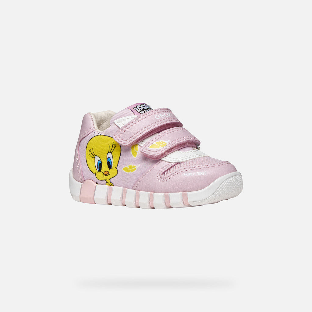 Geox Girls Pink Looney Tunes Trainers B6558B