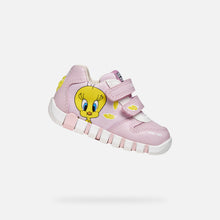 Load image into Gallery viewer, Geox Girls Pink Looney Tunes Trainers B6558B
