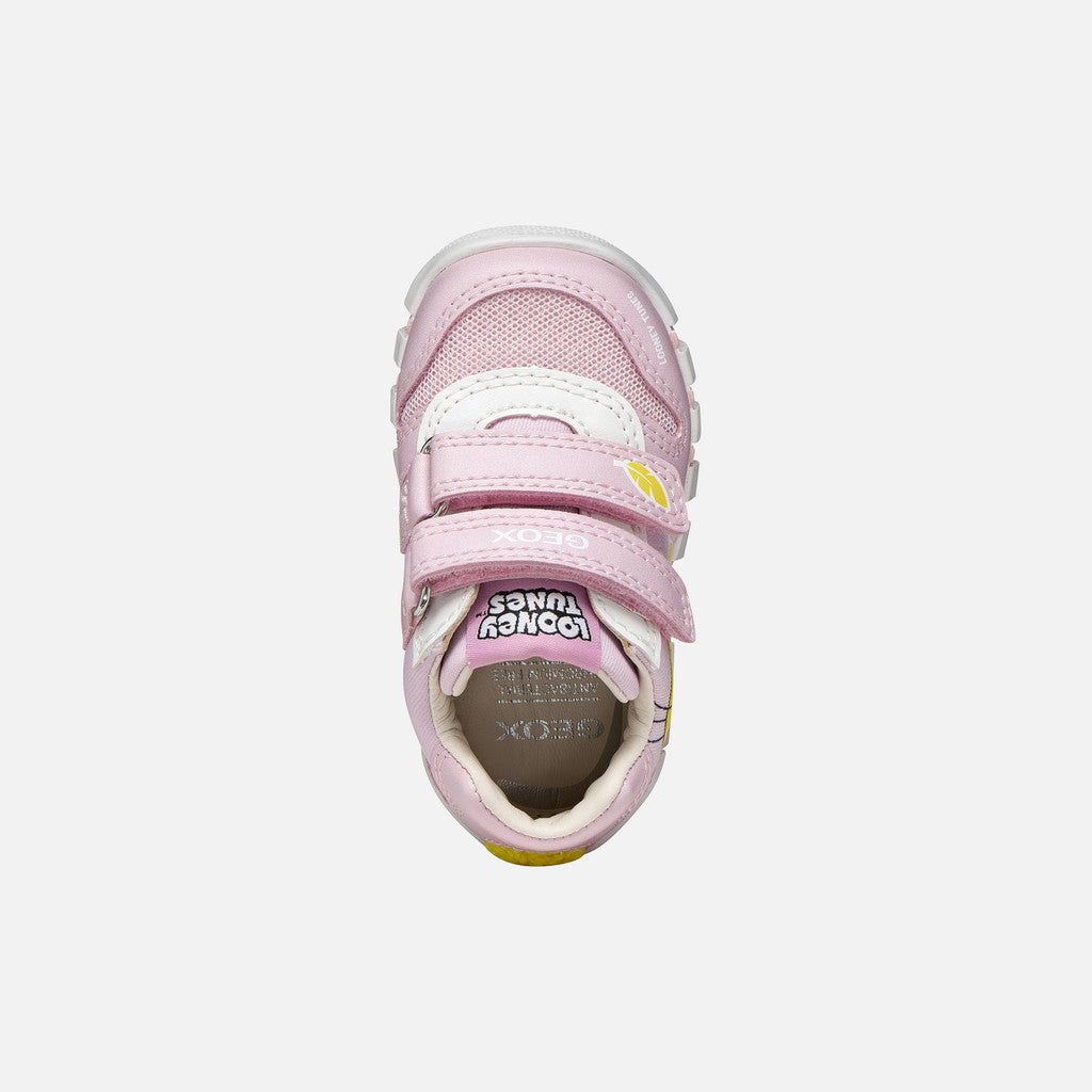 Geox Girls Pink Looney Tunes Trainers B6558B